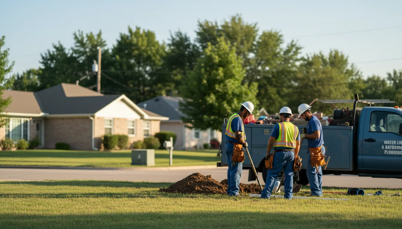Residential water line and bathroom plumbing service in Mora, LA